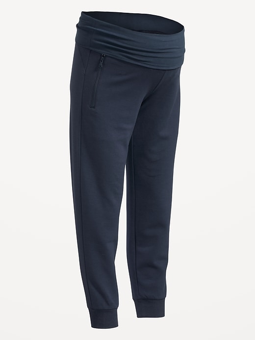 Image number 6 showing, Maternity Dynamic Fleece Rollover-Waist Joggers