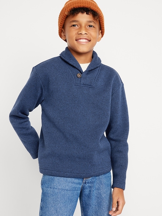 View large product image 1 of 3. Long-Sleeve Sweater-Fleece Pullover Sweater for Boys