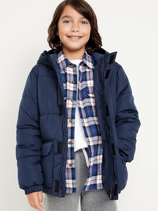 View large product image 1 of 3. Frost-Free Zip-Front Puffer Jacket for Boys