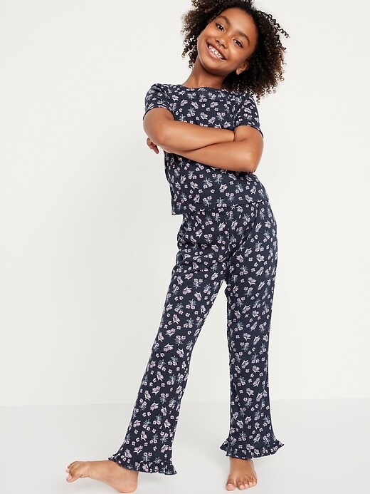 View large product image 1 of 3. Printed Rib-Knit Pajama Set for Girls