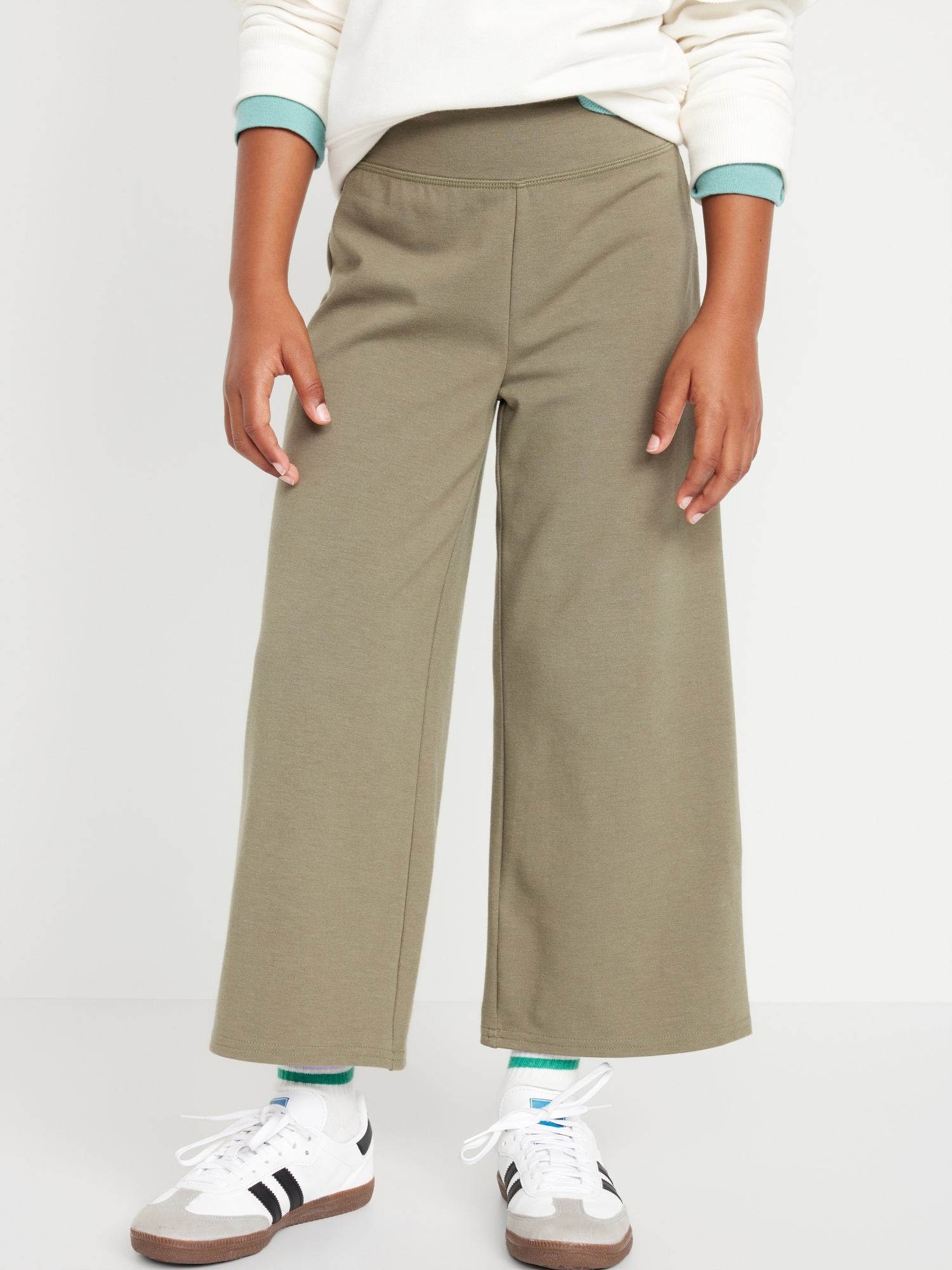 PowerChill High-Waisted Cropped Wide-Leg Performance Pants for Girls