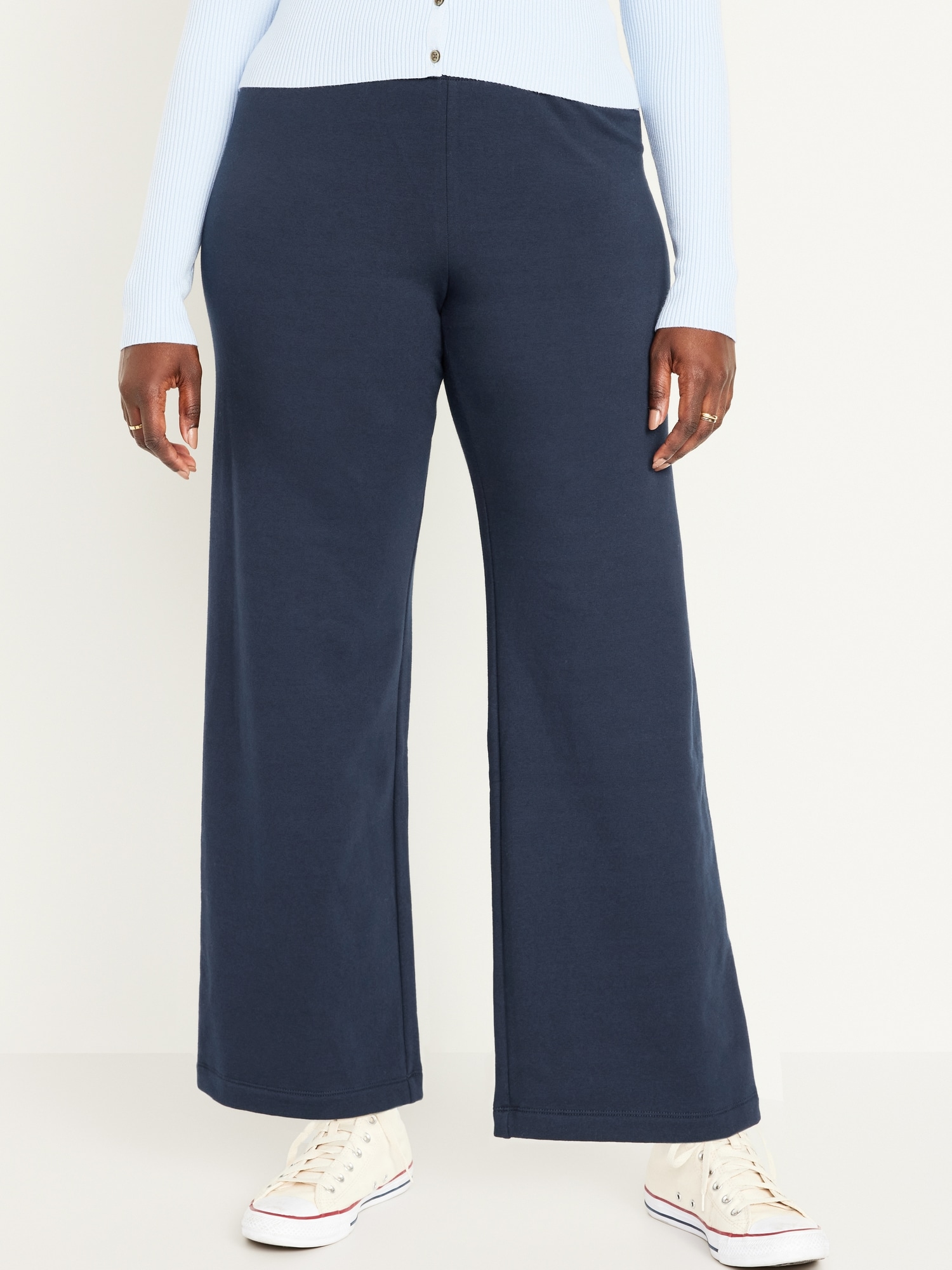 High Waisted Fleece-Lined Wide Leg Leggings for Women | Old Navy