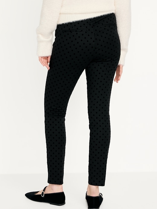 Image number 2 showing, High-Waisted Pixie Skinny Flocked Ankle Pants
