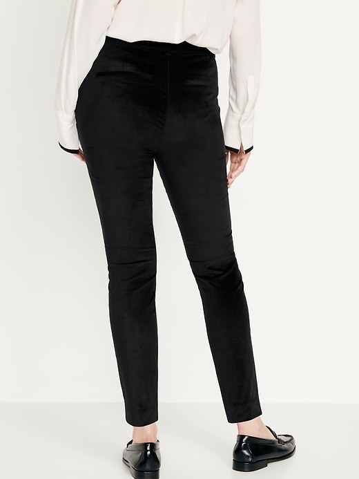 Image number 2 showing, High-Waisted Pixie Skinny Velvet Ankle Pants