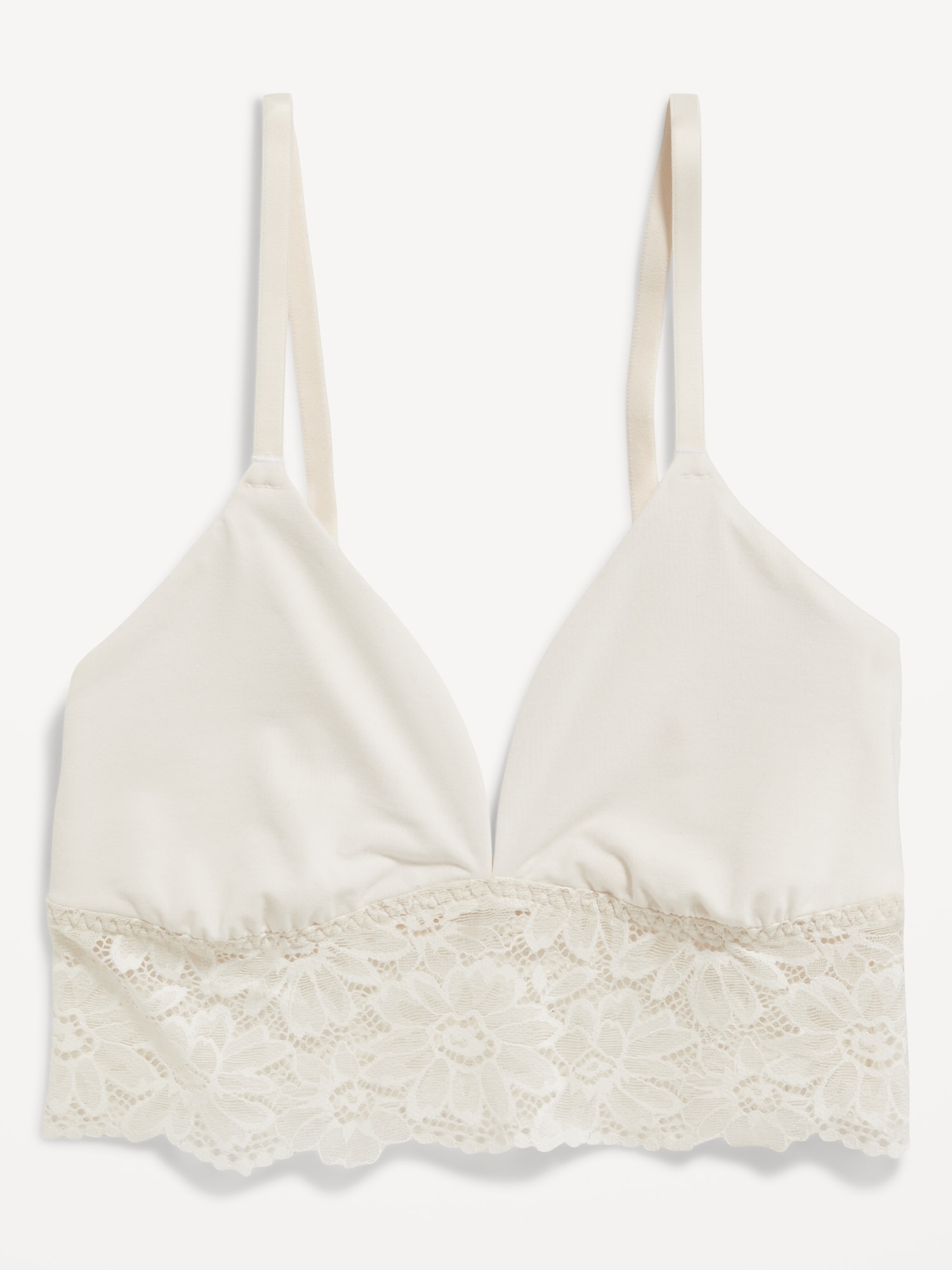 H M H & M - Lace-Trimmed Bralette - White for Women
