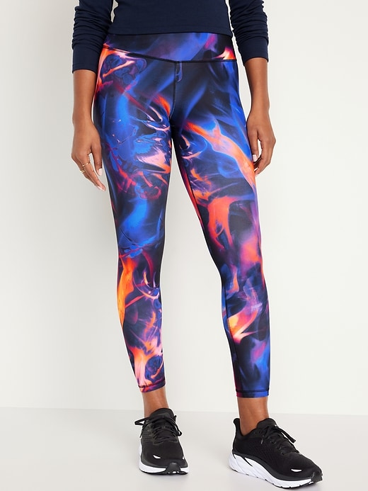Old Navy, Pants & Jumpsuits, Old Navy Active Go Dry Leggings Black  Multicolor Cosmic Galaxy Print Size Small