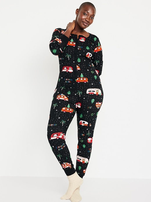 Image number 5 showing, Thermal-Knit Pajama One-Piece