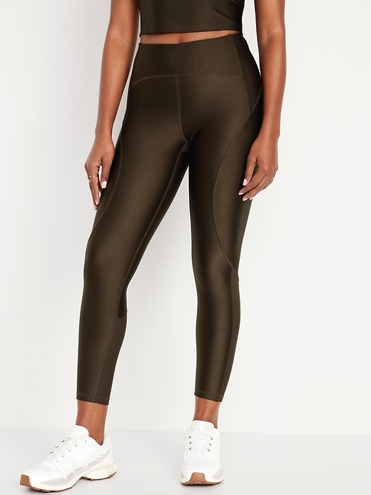 Image number 1 showing, High-Waisted PowerSoft 7/8 Shine Leggings