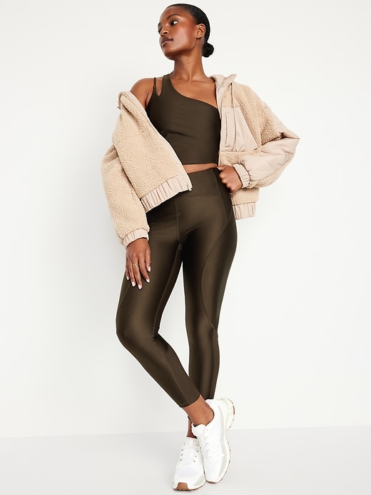 Image number 3 showing, High-Waisted PowerSoft 7/8 Shine Leggings