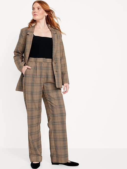 Image number 3 showing, Extra High-Waisted Pleated Taylor Trouser Wide-Leg Pants