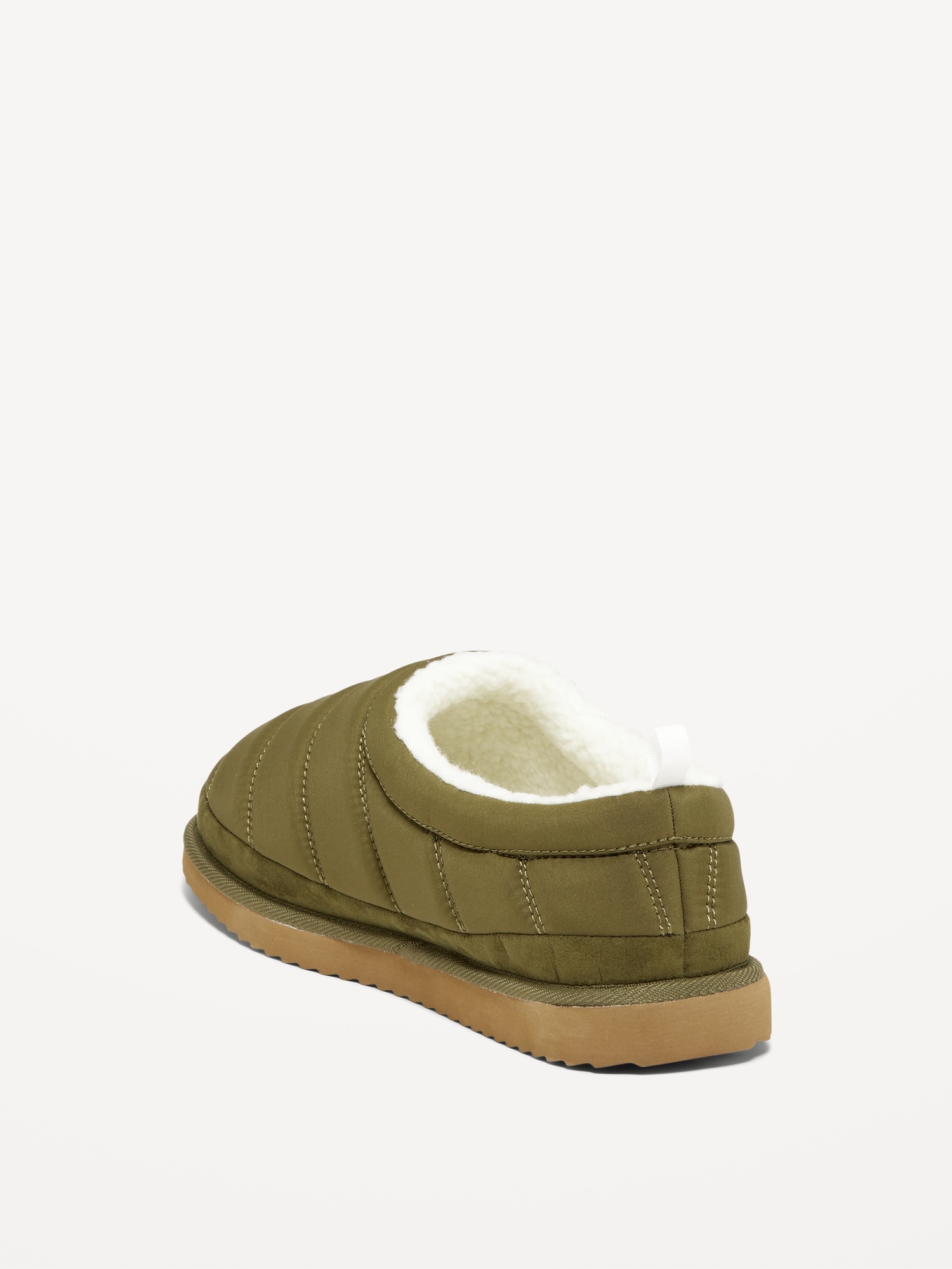 Sherpa-Lined Puffer Slippers for Men | Old Navy