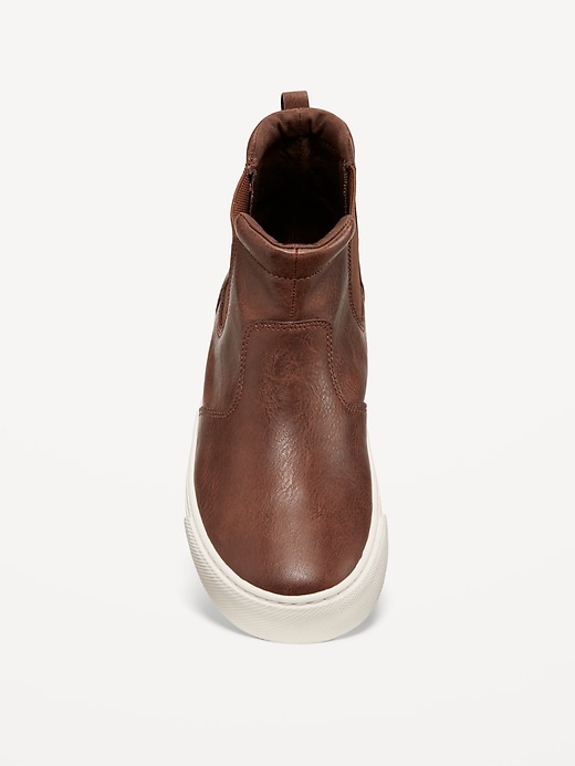 View large product image 2 of 4. Faux-Leather Chelsea Boot Sneakers for Boys