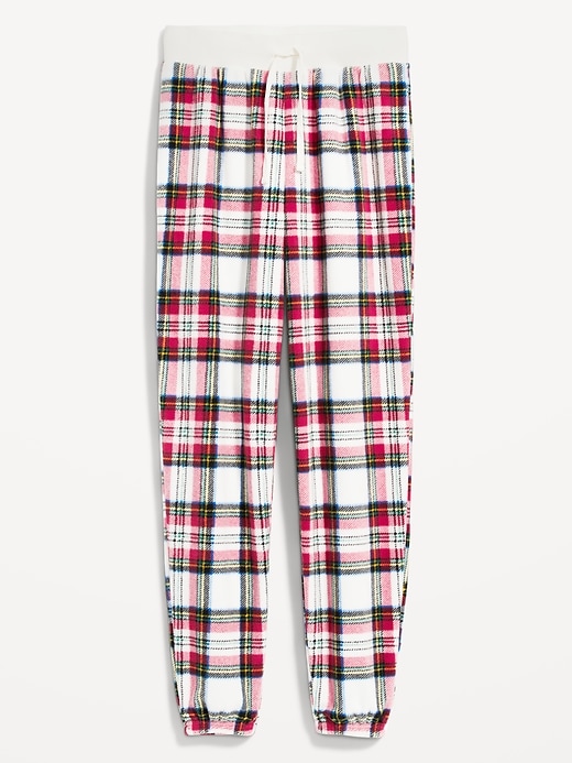 Image number 4 showing, High-Waisted Micro Fleece Pajama Jogger Pants
