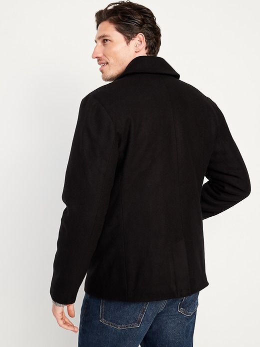 Image number 5 showing, Soft-Brushed Double-Breasted Peacoat