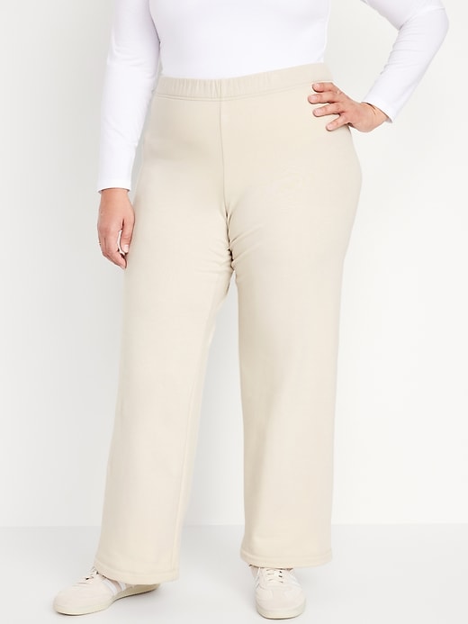 Image number 7 showing, High Waisted Fleece-Lined Wide Leg Leggings for Women