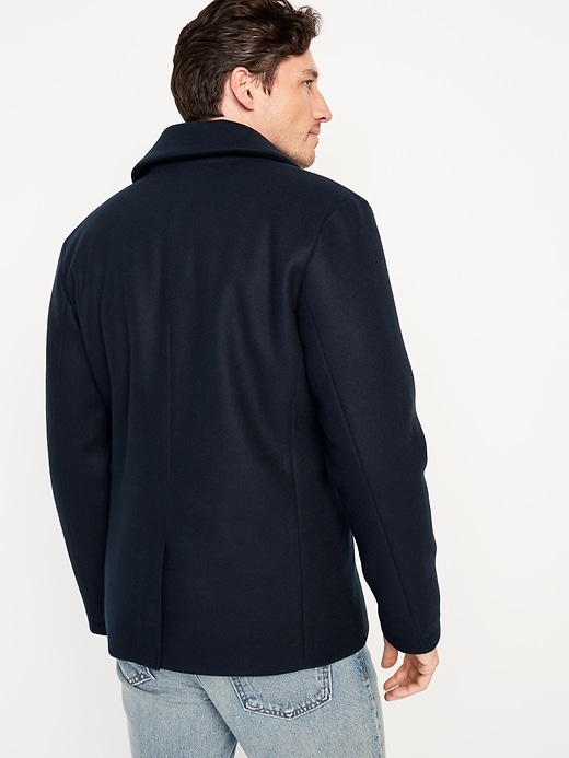 Image number 4 showing, Soft-Brushed Double-Breasted Peacoat