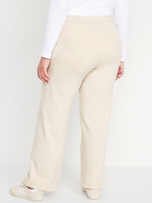 Image number 8 showing, High Waisted Fleece-Lined Wide Leg Leggings for Women