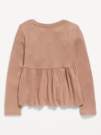 View large product image 3 of 3. Cozy-Knit Peplum Top for Girls
