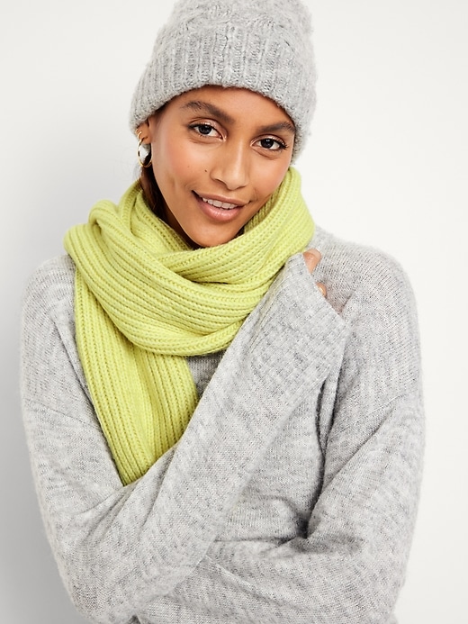 View large product image 1 of 2. Rib-Knit Scarf for Women