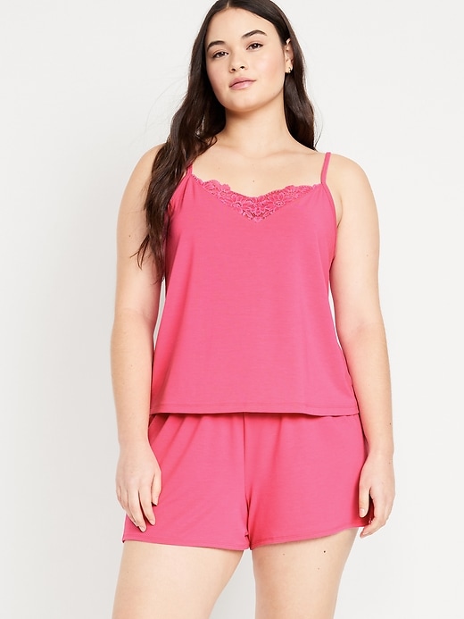 Image number 5 showing, UltraLite Lace-Trim Cami Pajama Set