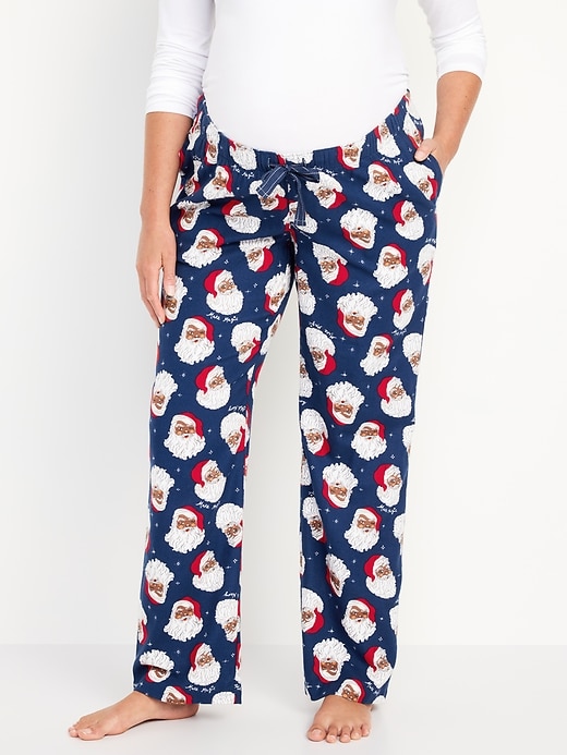 Image number 1 showing, Maternity Matching Flannel Pajama Pants