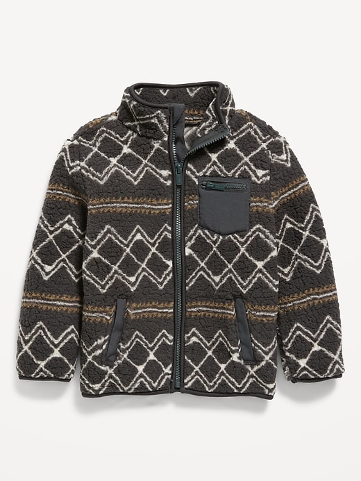 View large product image 1 of 2. Sherpa Zip Jacket for Toddler Boys