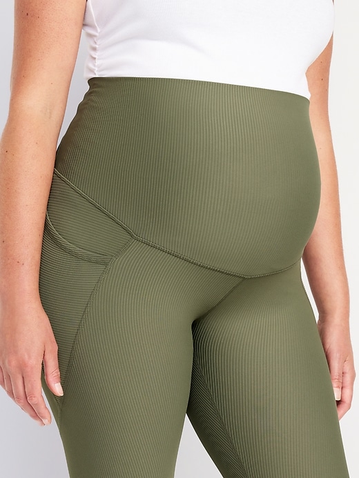 Image number 5 showing, Maternity Full-Panel PowerSoft 7/8 Leggings