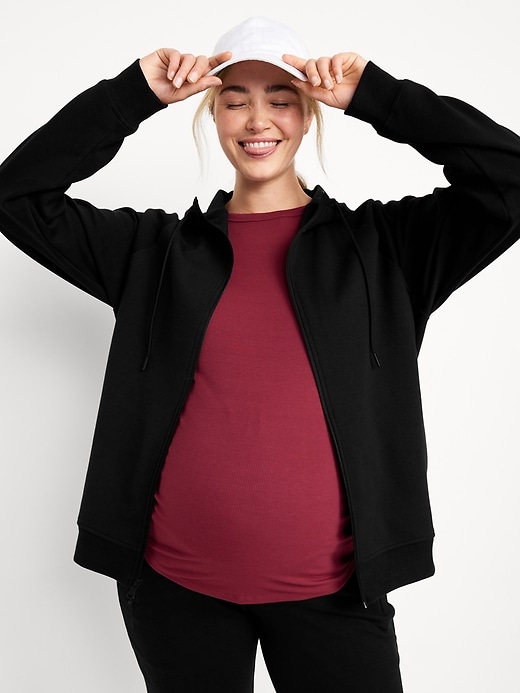 Image number 4 showing, Maternity Dynamic Fleece Zip Hoodie