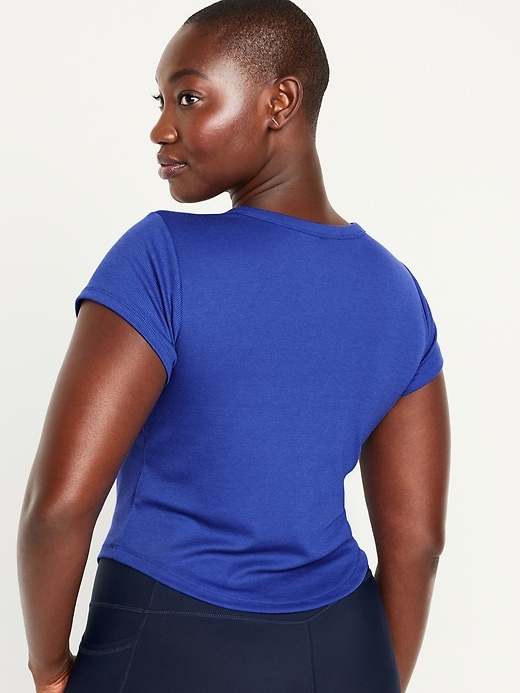 UltraLite Cropped Rib-Knit T-Shirt | Old Navy