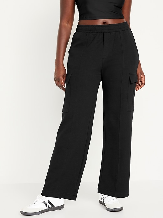 Image number 5 showing, High-Waisted Dynamic Fleece Cargo Trouser Pants