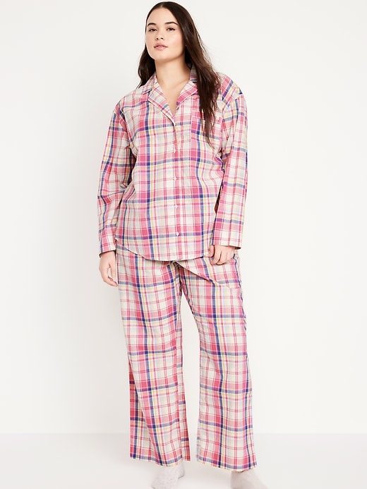 Image number 5 showing, Oversized Poplin Pajama Set