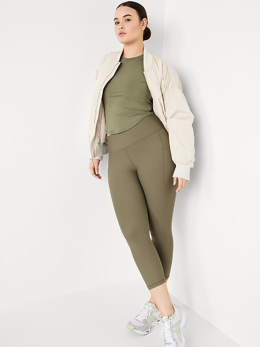 Image number 3 showing, High-Waisted PowerSoft Crop Leggings