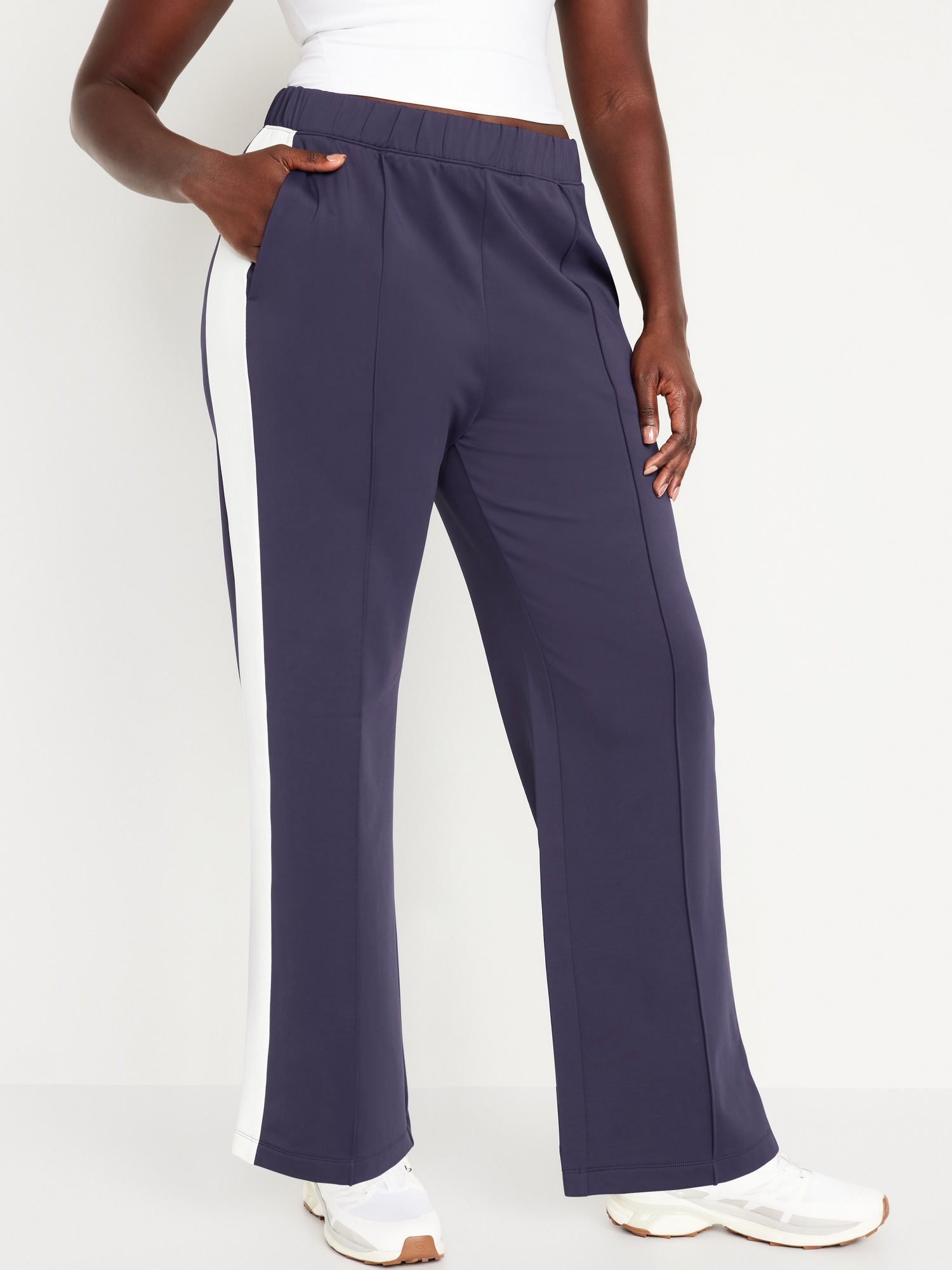 Trackpants: Shop Online Women Navy Blue Polyester Trackpants