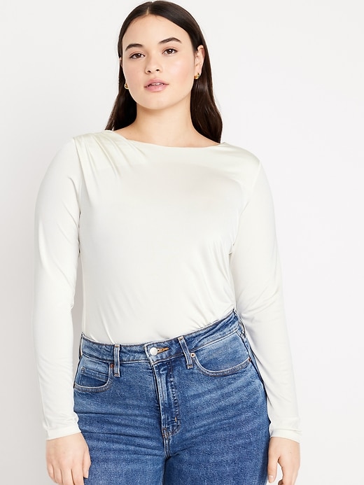 Image number 5 showing, Long-Sleeve Ruched Top