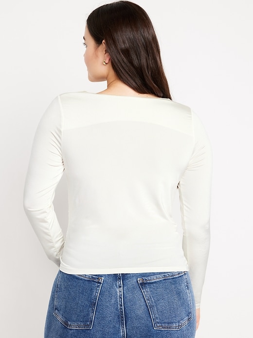 Image number 6 showing, Long-Sleeve Ruched Top