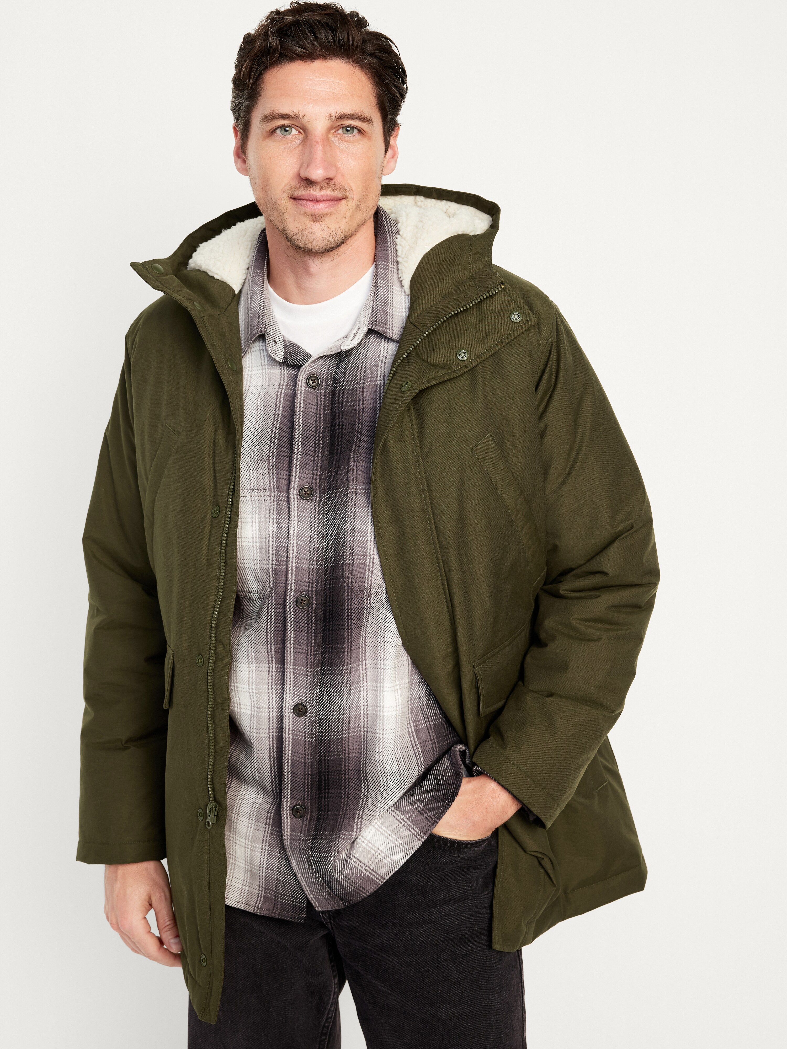 ジャケット・アウター 00s OLDNAVY Cotton Check Anorak Parka Vintage Old Navy Jacket Mens Medium Anorak Windbreaker Rain