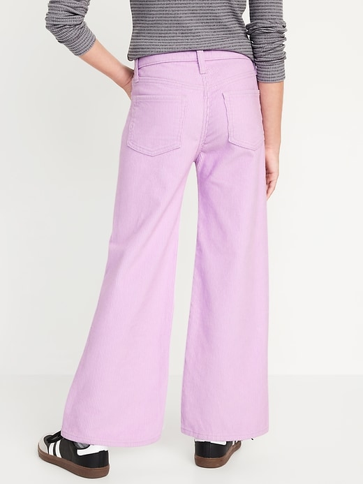 View large product image 2 of 5. High-Waisted Baggy Wide-Leg Corduroy Pants for Girls