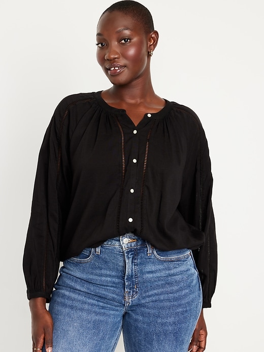 Image number 5 showing, Button-Down Boho Blouse