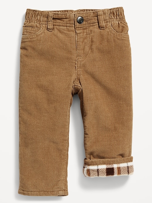 View large product image 1 of 3. Unisex Loose Corduroy Micro Fleece-Lined Pants for Baby