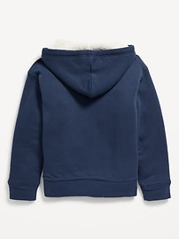 View large product image 3 of 3. Cozy Fleece Sherpa-Lined Zip Hoodie for Boys