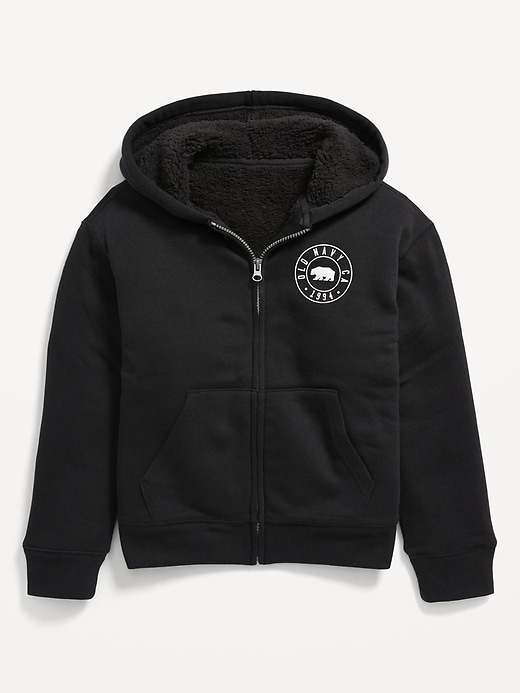 View large product image 2 of 3. Cozy Fleece Sherpa-Lined Zip Hoodie for Boys