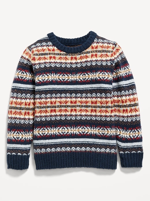 View large product image 1 of 1. Printed Pullover Sweater for Toddler Boys