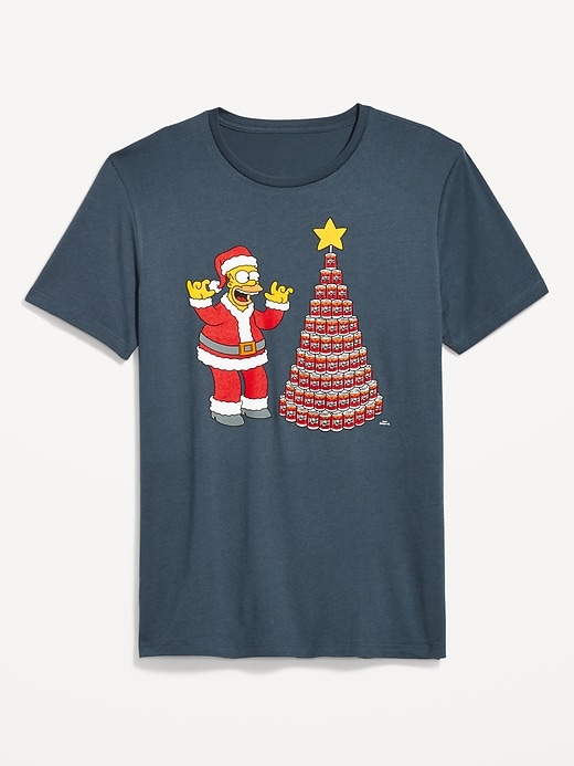 View large product image 1 of 1. The Simpsons™ Gender-Neutral Christmas T-Shirt for Adults