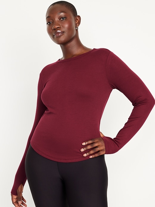 Image number 5 showing, UltraLite Fitted Rib-Knit Top