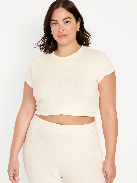 Ultra-Cropped Velour Performance Top for Women | Old Navy