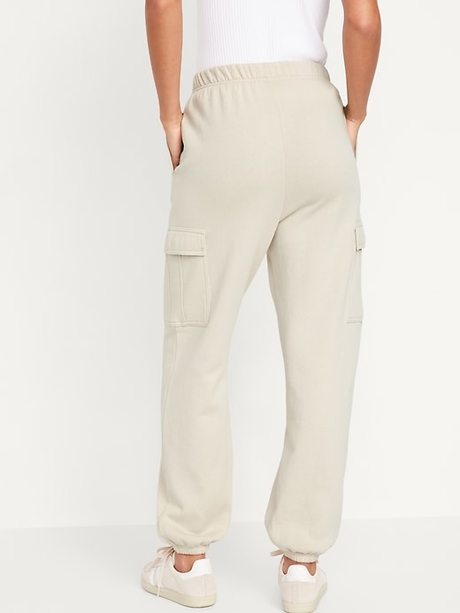 Image number 2 showing, High-Waisted Cargo Sweatpants