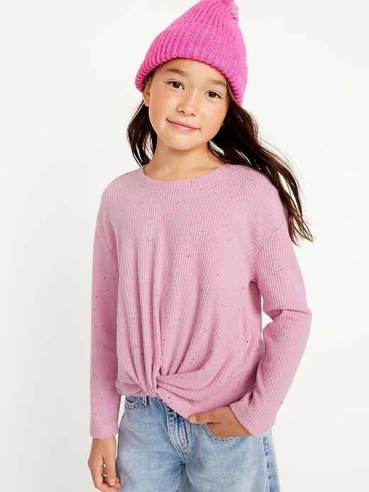 View large product image 1 of 3. Long-Sleeve Twist-Front Top for Girls