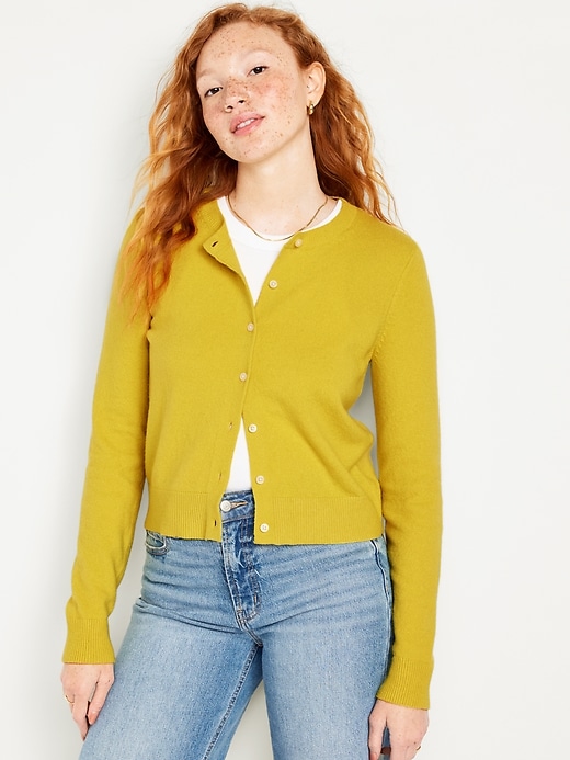 Image number 1 showing, SoSoft Crop Cardigan Sweater