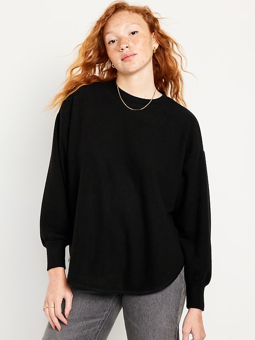 Image number 1 showing, Cozy French-Rib Tunic Sweater