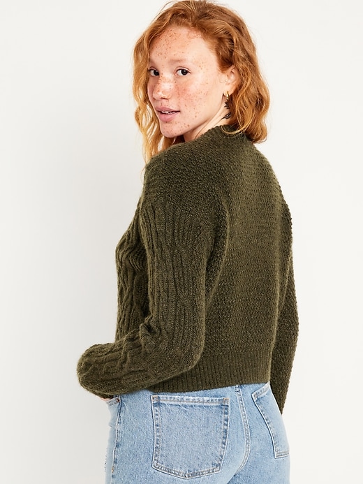 Image number 2 showing, Cable-Knit Cardigan Sweater